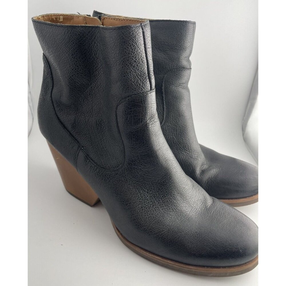 Korks Kork-Ease Patrina Zip Ankle Booties Women's Size 10 M Q20803 Black Leather